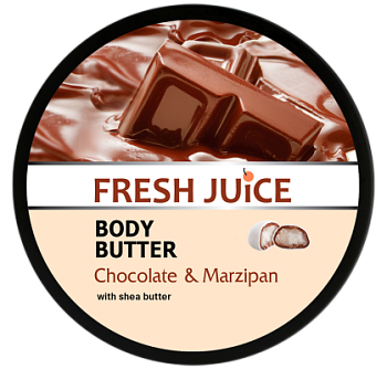 Крем-масло для тіла Fresh Juice Шоколад і марципан з маслом ши 225 мл Крем-масло для тіла Fresh Juice Шоколад і марципан з маслом ши 225 мл