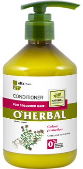 Бальзам-кондиціонер O'Herbal для фарбованого волосся 500 мл