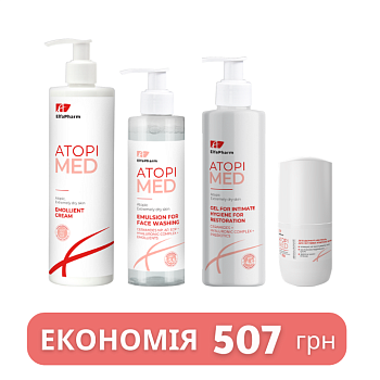 Набір по догляду за атопічною шкірою Elfa Pharm Atopi Med №4