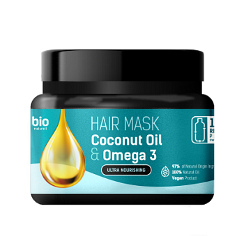 Маска для волосся Bio Naturell Coconut Oil & Omega 3 Ультраживлення 295 мл