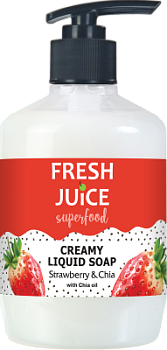 Рідке крем-мило Fresh Juice Superfood Strawberry & Chia 460 мл