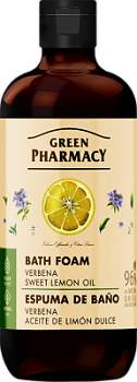 Піна для ванни Green Pharmacy вербена та олія солодкого лимону 500 мл