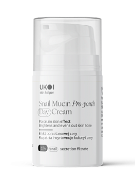 Денний крем UKOI Snail Mucin Pro-youth з муцином равлика омолоджуючий 50 мл