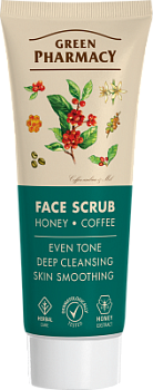 Скраб для обличчя Green Pharmacy медово-кавовий 75 мл