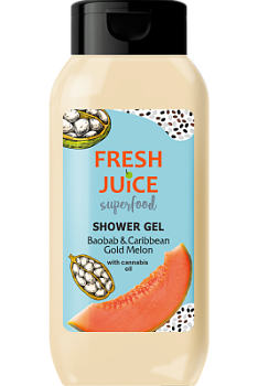 Гель для душа Fresh Juice Superfood Baobab & Caribbean Gold Melon 400 мл Гель для душа Fresh Juice Superfood Baobab & Caribbean Gold Melon 400 мл