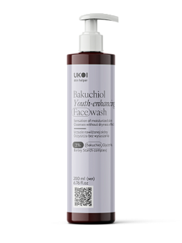 Ревіталізуючий гель для вмивання UKOI Bakuchiol l Youth-enhancing з бакучіолом 200 мл