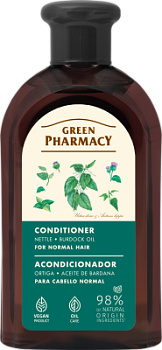 Кондиціонер Green Pharmacy Кропива та реп'яхова олія для нормального волосся 300 мл