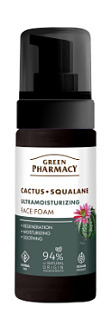 Пінка для вмивання Green Рharmacy Ultramoisturizing Кактус і сквалан 150 мл