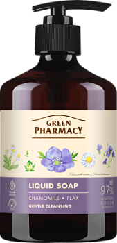 Рідке мило Green Рharmacy Ромашка та льон 460 мл 