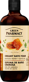 Крем-піна для ванни Green Pharmacy мед манука та оливкова олія 500 мл