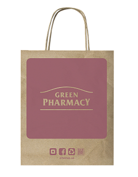 Green Pharmacy Пакет паперовий крафт 180 х 85 х 220 Green Pharmacy Пакет паперовий крафт 180 х 85 х 220