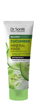 Мінеральна маска Dr.Sante Cucumber Balance Control на основі білої глини 75 мл Мінеральна маска Dr.Sante Cucumber Balance Control на основі білої глини 75 мл