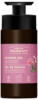 Гель для душу Green Pharmacy Дамаська троянда та масло ши 739 мл