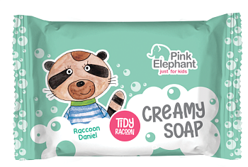 Дитяче крем-мило Pink Elephant Raccoon Daniel 90 г