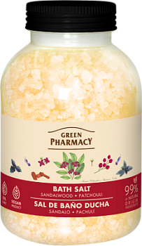 Сіль для ванн Green Pharmacy Сандал і пачулі 1000 г
