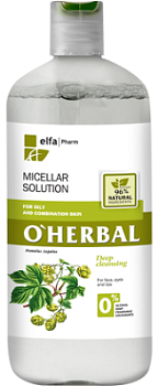 Міцелярна вода для жирної шкіри O’Herbal 500 мл