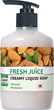 Крем-мило з дозатором Fresh Juice Мигдаль з зволожуючим молочком 460 мл