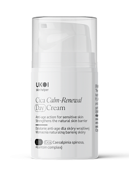 Денний крем UKOI Cica Calm-Renewal з центелою, заспокоєння та відновлення 50 мл