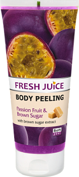 Пілінг для тіла Fresh Juice Пристрасний фрукт і коричневий цукор 200 мл Пілінг для тіла Fresh Juice Пристрасний фрукт і коричневий цукор 200 мл