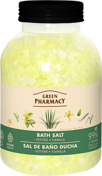 Сіль для ванн Green Pharmacy Ветівер і ваніль 1000 г