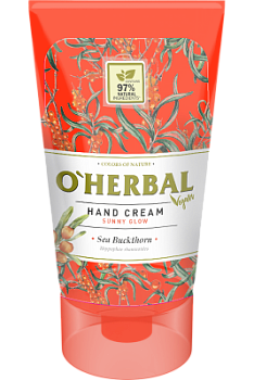 Крем для рук O'Herbal Vegan Сонячне сяйво Обліпиха 125 мл Крем для рук O'Herbal Vegan Сонячне сяйво Обліпиха 125 мл