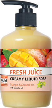 Крем-мило з дозатором Fresh Juice Манго і карамбола з маслом камелії 460 мл Крем-мило з дозатором Fresh Juice Манго і карамбола з маслом камелії 460 мл