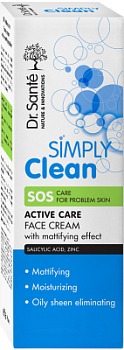 Крем для обличчя Dr.Sante Simply Clean Активний догляд 50 мл