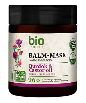 Бальзам-маска для волосся BIO Naturell  Eco Burdock & Castor Oil Живлення і рост