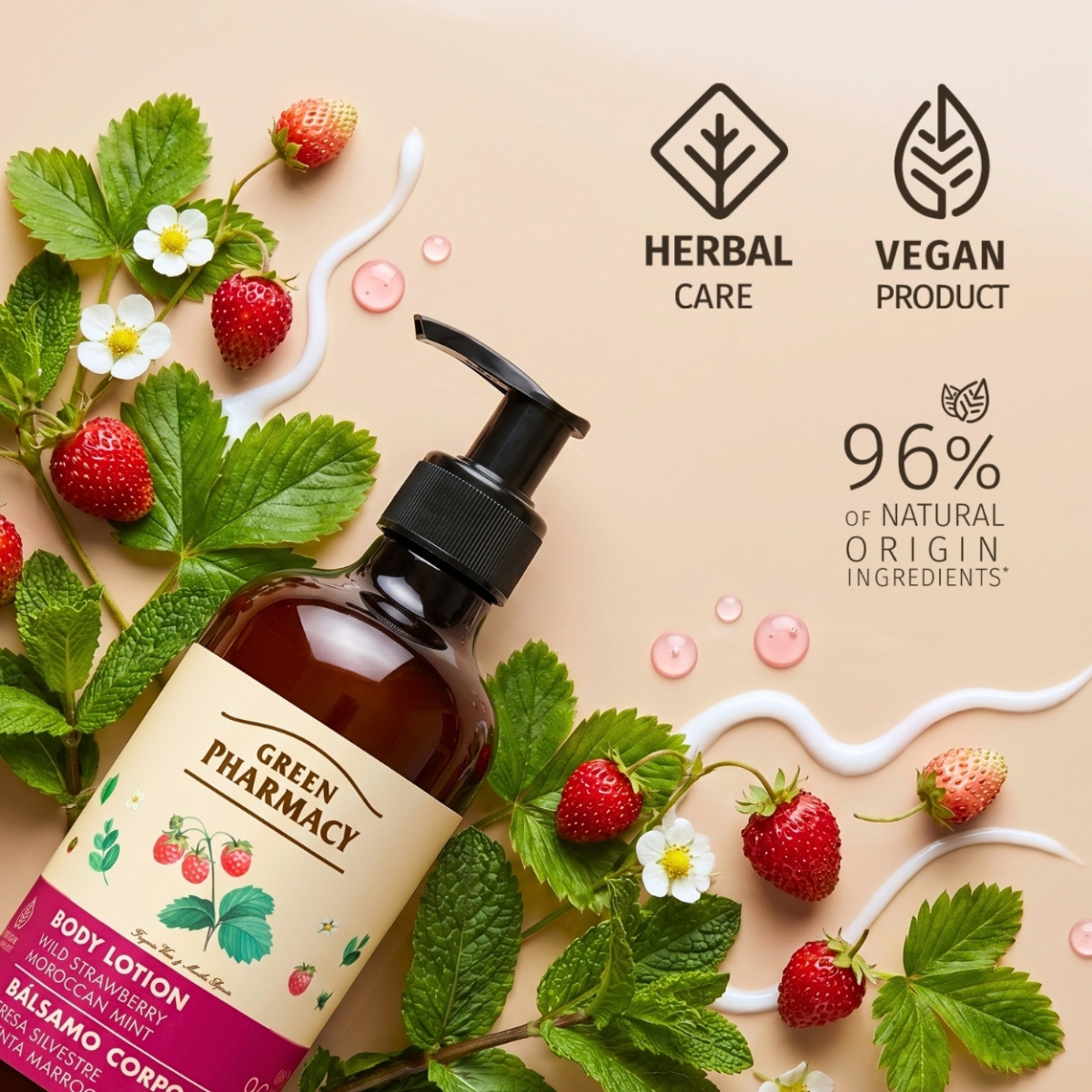 Лосьйон для тіла Green Pharmacy Cуниця та марокканська м҆ята 400 мл