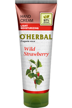 Легкий крем для рук O'Herbal зволожуючий Суниця 75 мл
