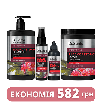 Набір Інтенсивний догляд за волоссям Dr.Sante Black Castor Oil 