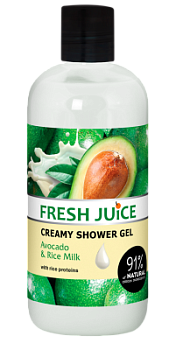 Крем-гель для душу Fresh Juice Авокадо і рисове молочко 500 мл Крем-гель для душу Fresh Juice Авокадо і рисове молочко 500 мл