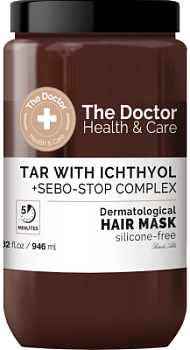 Маска The Doctor Health&Care Tar with Ichthyol + Sebo-Stop complex Проти лупи 946 мл