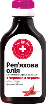 Реп'яхова олія для волосся The Doctor Health&Care з червоним перцем 100 мл Реп'яхова олія для волосся The Doctor Health&Care з червоним перцем 100 мл