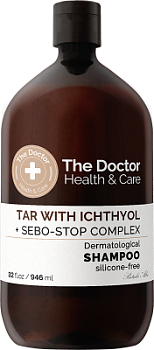 Шампунь The Doctor Health&Care Tar with Ichthyol + Sebo-Stop complex Проти лупи 946 мл